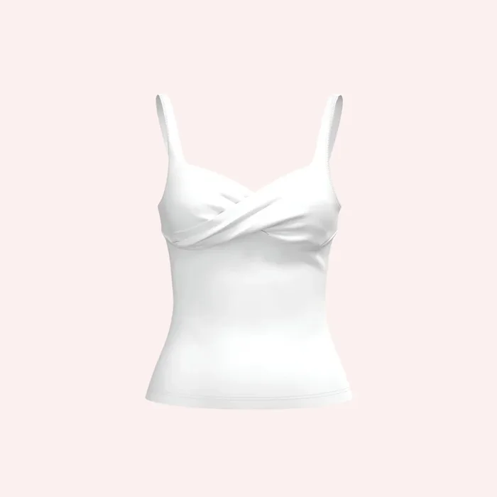 Leakproof Crossover Cami – White