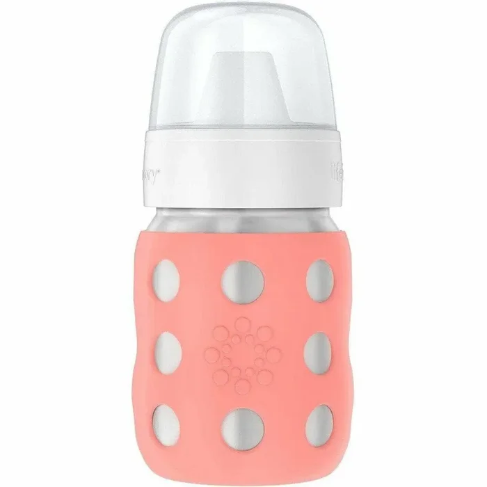 Lifefactory 8oz Stainless Steel Baby Bottle with Hard Sippy Spout
