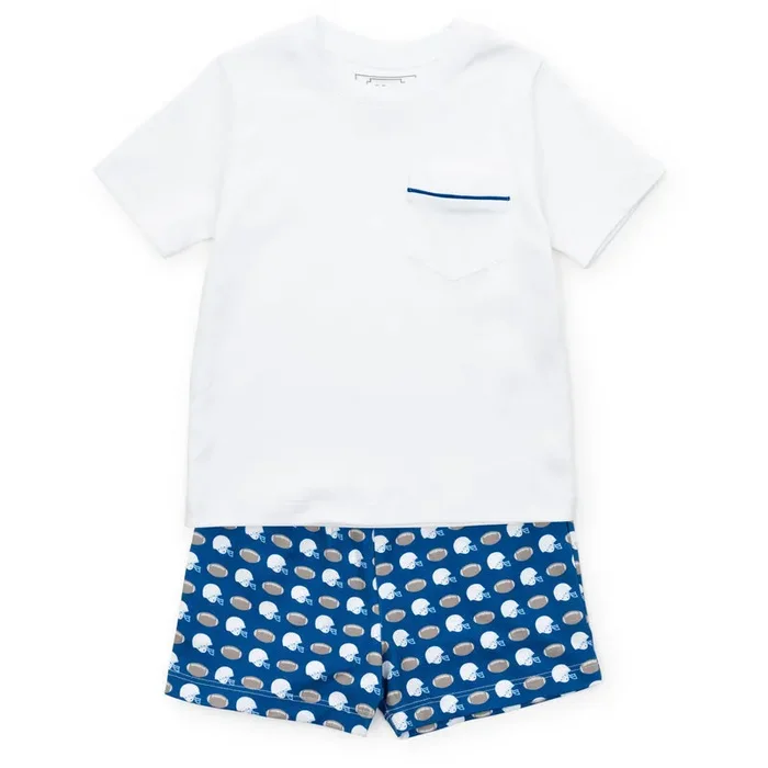 Lila and Hayes Walker Boys’ Short Set – First Down Football