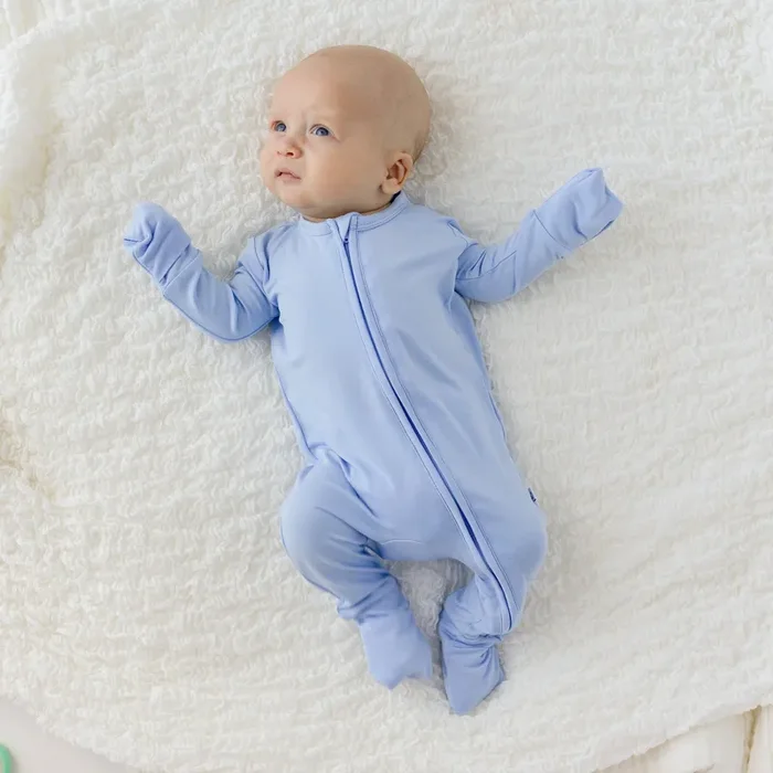 Lillian Trisomy 18 Blue Bamboo Convertible Footie (restock)