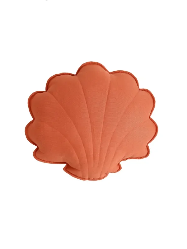 Linen Papaya Shell Pillow