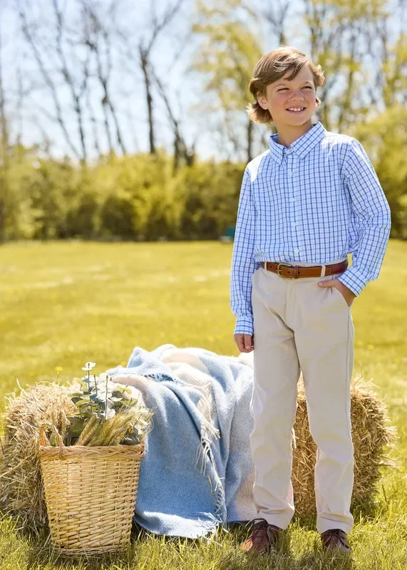 Little English Button Down Shirt in Woodberry Plaid