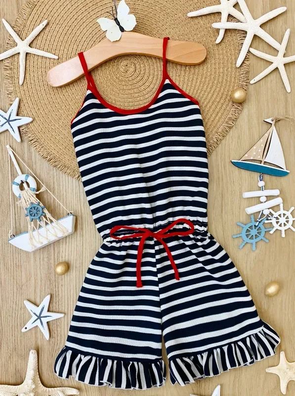 Livin’ Easy Ruffle Hem Romper