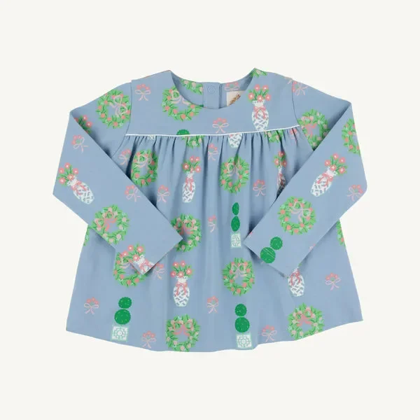 Long Sleeve Dowell Day Top – Topiaries and Tangerines