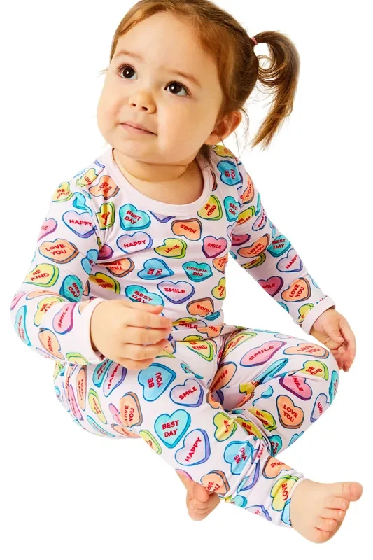 Long Sleeve Pajama Set – Candy Hearts
