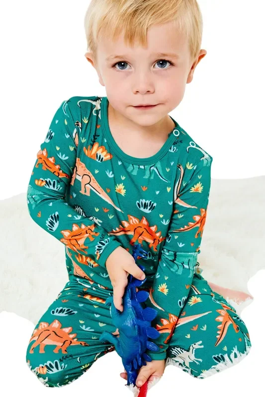 Long Sleeve Pajama Set – Dinosaur Jungle