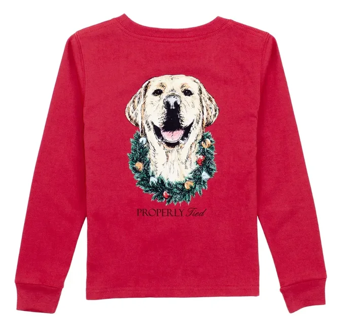 Long Sleeve Tee | Cabernet Deck The Paws