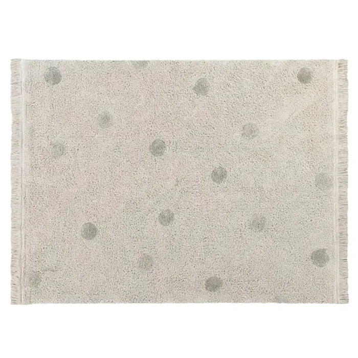 Lorena Canals Washable Rug Hippy Dots Natural – Olive