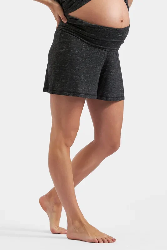 Lounge and pajama maternity shorts, anthracite