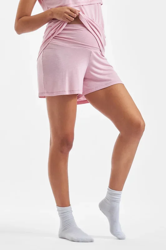 Lounge- und Pyjama Umstandsshorts rosa