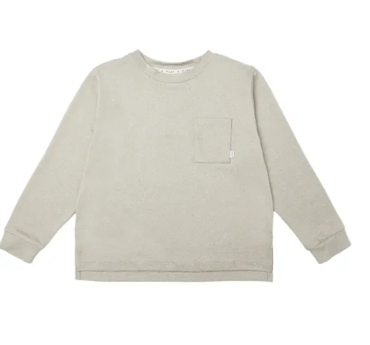 LS Pocket Tee | Heathered Stone