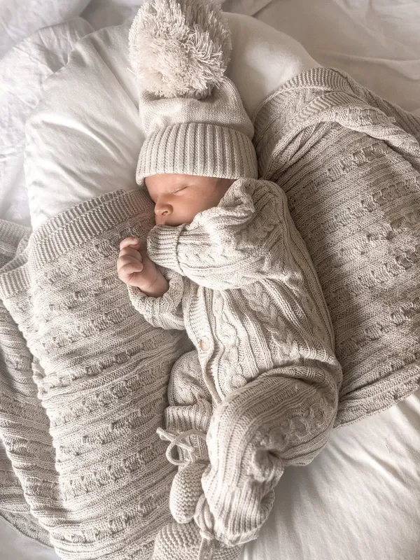 Luna + Luca Classic Cable Knit Jumpsuit – Natural
