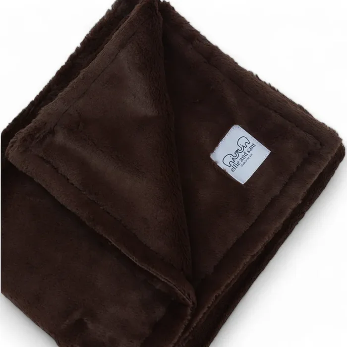 Luxury Borderless Blanket – Chocolate