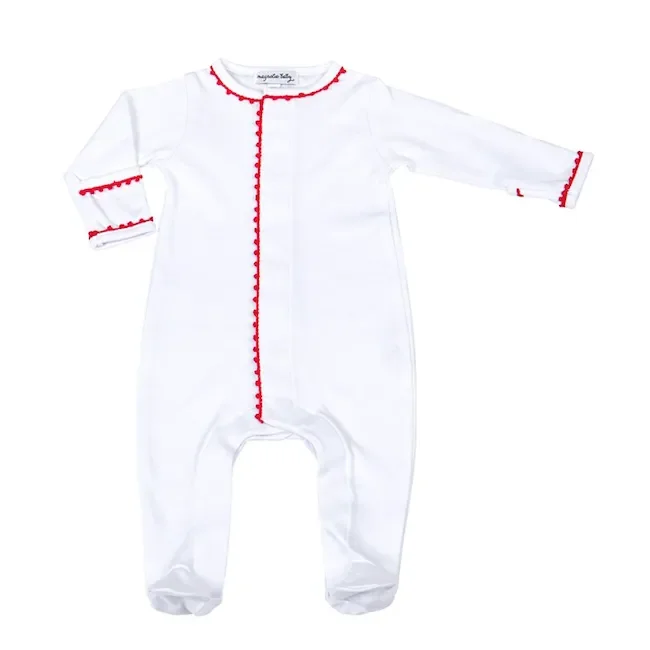 Magnolia Baby Inc. Holiday Baby Joy White Christmas Footie