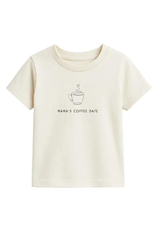 Mama’s Coffee Date Organic Cotton Kids Graphic Tee Short Sleeve