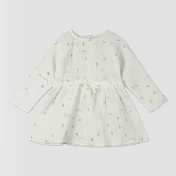Marni dress in ivory skiing print