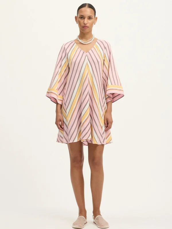 Martha Mini Dress in Pink Mist