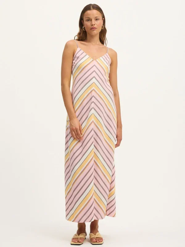 Martha Strap Dress in Pink Mist
