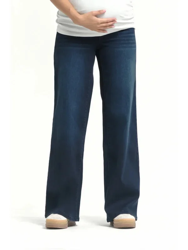 Maternity 32″ Better Butter Wide Leg Jean in Yanique