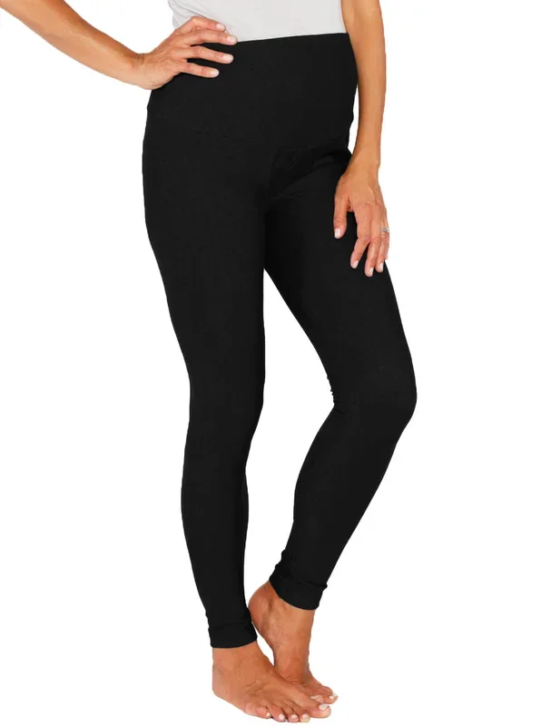 Maternity Deluxe Tummy Support Jegging -Denim Black