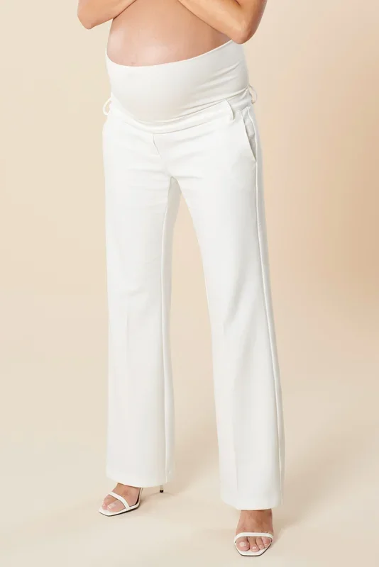Maternity trousers with a straight leg