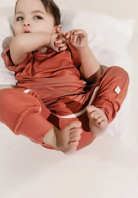 Mauve Bamboo Lyocell Romper With G-tube Access