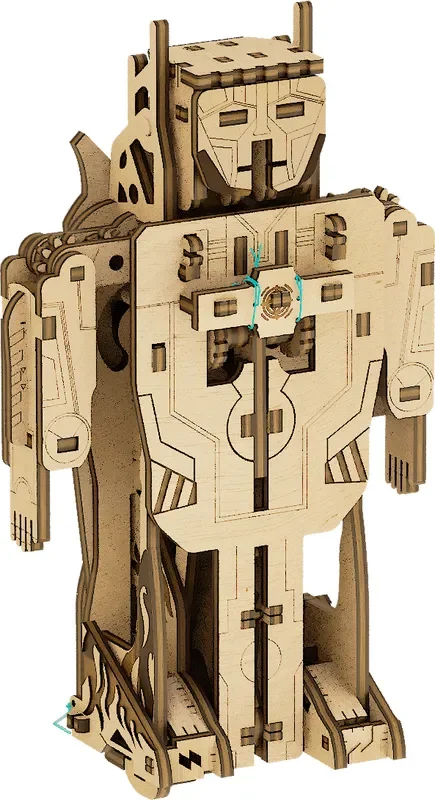 Mechanical Wooden Model – Transformer Robot-Airplane 119 pcs by Wise Elk