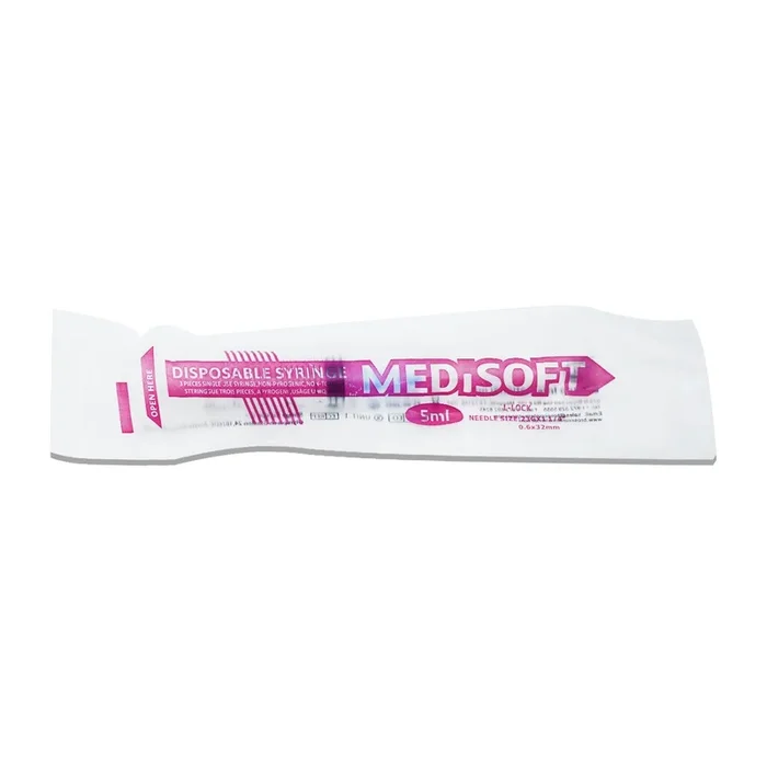 Medisoft Disp Syringe 5Ml L Lock 23G X 1/4 100 Pieces