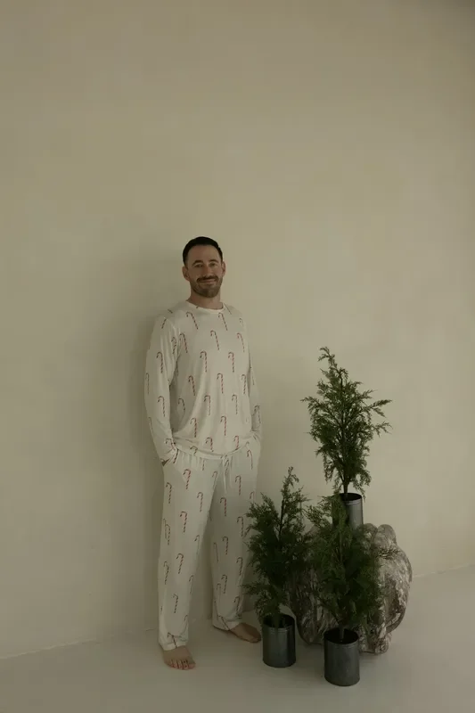 Men’s Bamboo Pajamas | Candy Cane
