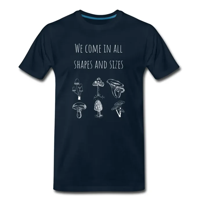 Men’s Mushrooms Organic T-Shirt | Navy and Black