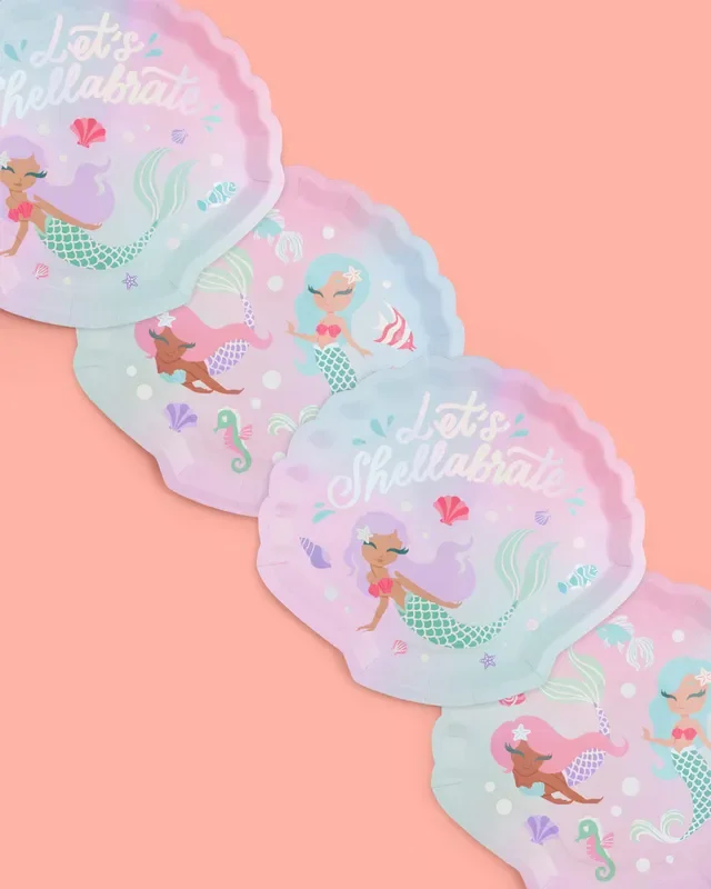 Mermazing Plates – 24 Paper Plates