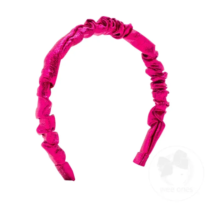 Metallic Lame Ruffle Headband