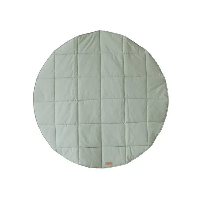 mint And Beige Round Cotton Mat