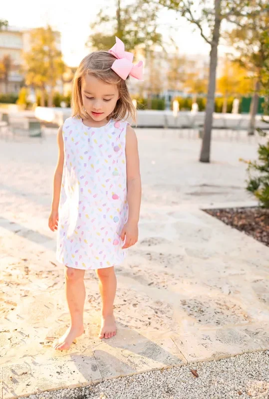 Mint Magnolia Tremont Twin Pops Scallop Shift Dress (Big Girls)
