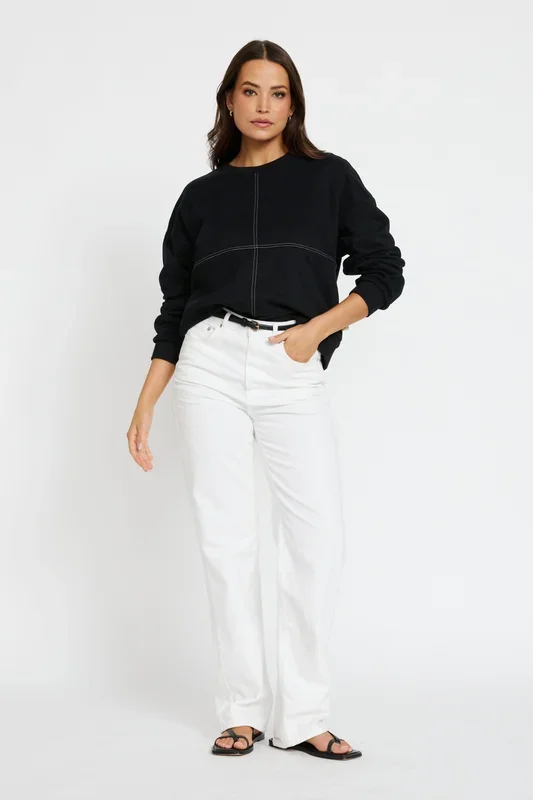 Miro Oversized Panel Jumper – Black / White