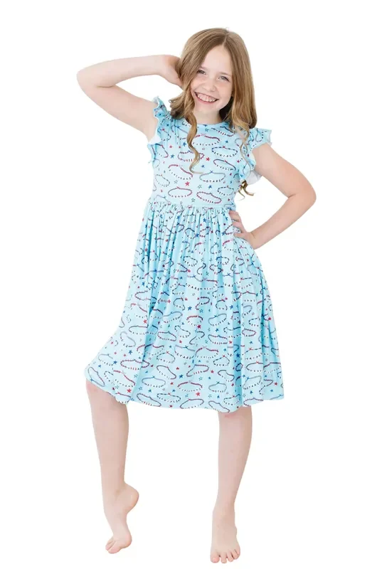 Miss Americana (mila’s Version) Flutter Sleeve Twirl Dress