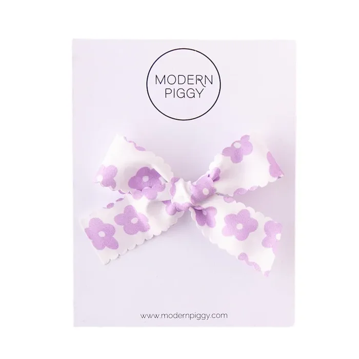 Mod Daisy – Purple | Ribbon Bow