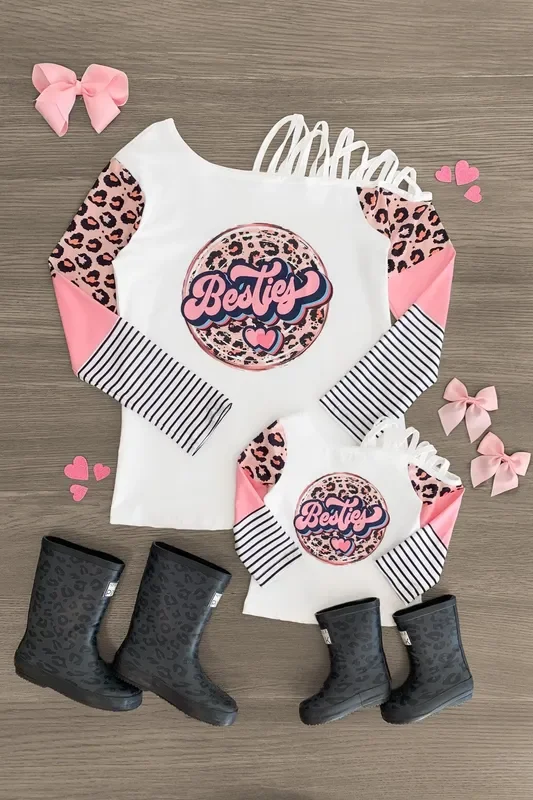 Mom & Me – “Besties ” Cold Shoulder Top