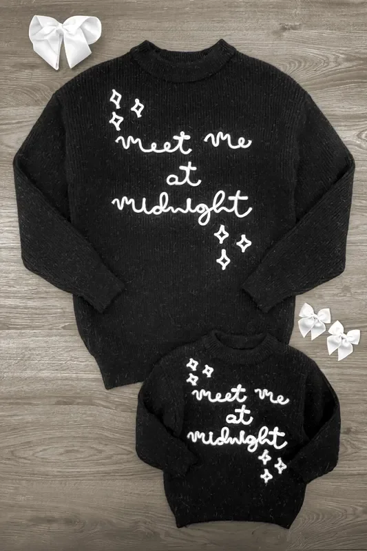 Mom & Me – “Meet Me At Midnight ” Knit Sweater