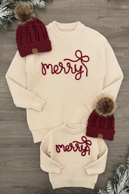 Mom & Me – “Merry ” Knit Sweater