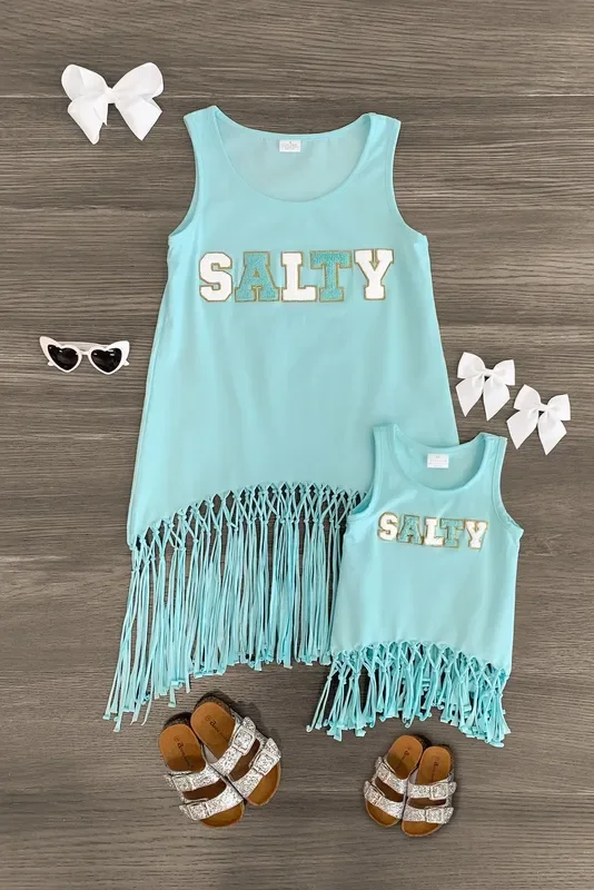 Mom & Me – “Salty ” Chenille Patch Tank Top