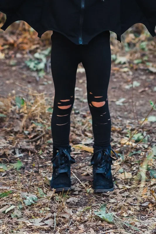 Mom & Me – Black Distressed Leggings