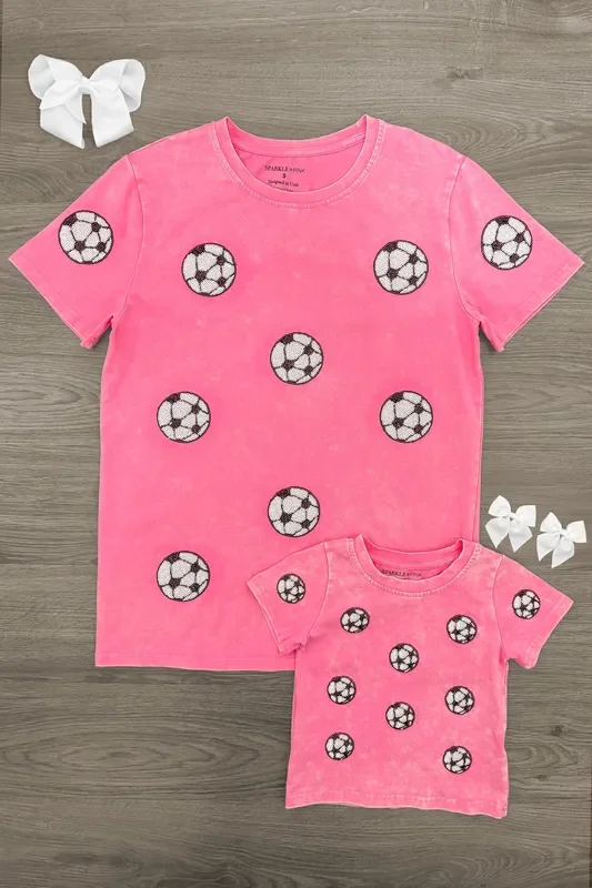 Mom & Me – Pink Sequin Soccer Top