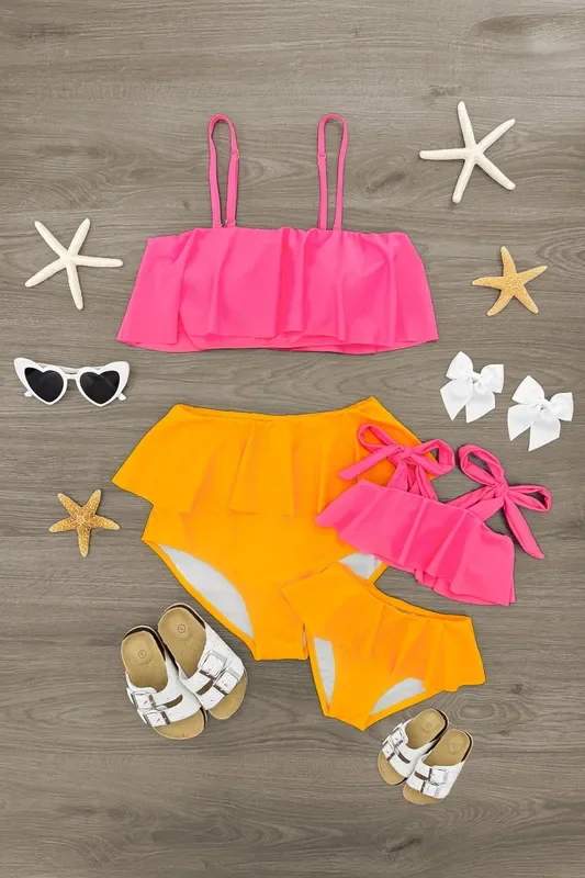 Mom & Me – Sunkissed Sorbet Ruffle Bikini