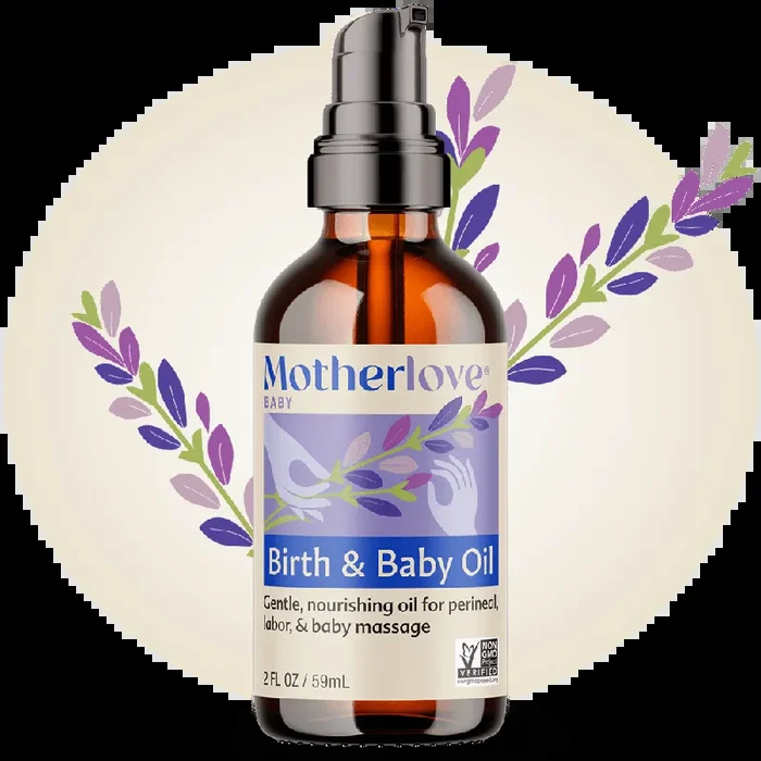 Motherlove Birth & Baby Oil – Gentle Organic Lavender-Infused Oil for Labor & Infant Care