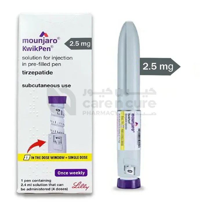 Mounjaro KwikPen 2.5 mg/0.6ml Prefilled pen 1 Piece (4 Dose) (Original Prescription Is Mandatory Upon Delivery)