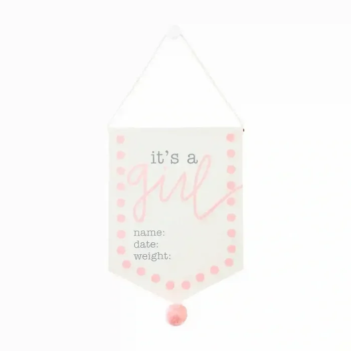 MUD PIE BIRTH ANNOUNCEMENT SIGN – IT’S A GIRL