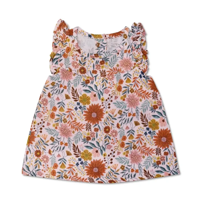 Muslin Flutter Sleeve Dress – Zinnia Bloom