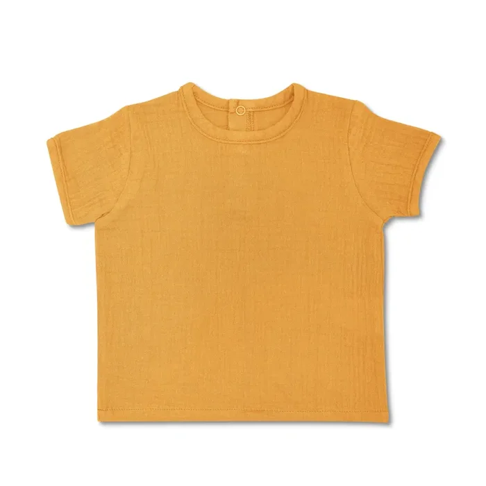 Muslin Short Sleeve Shirt – Mustard