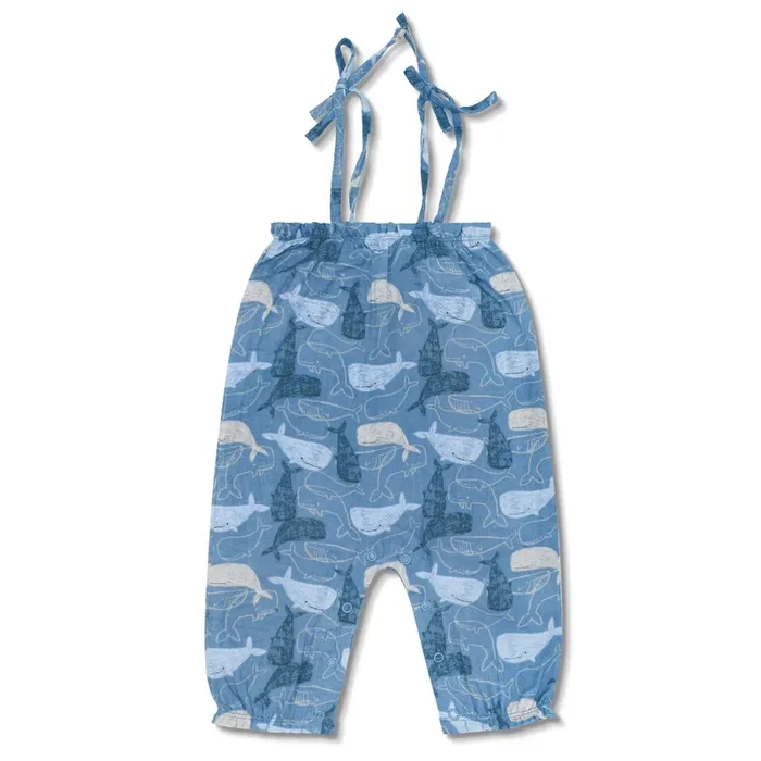 Muslin Tie Shoulder Jumpsuit – Whale Tales
